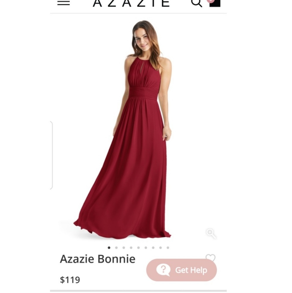 Burgundy Azazie Bonnie dress